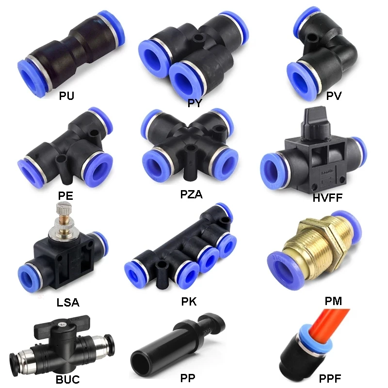 Compression Fitting Brass - Pnömatik Bağlantı Parçaları Hızlı Bağlantı Hava
